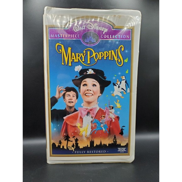 Mary Poppins VHS 1997 Clamshell Walt Disney Masterpiece Collection FullyRestored - Picture 1 of 5